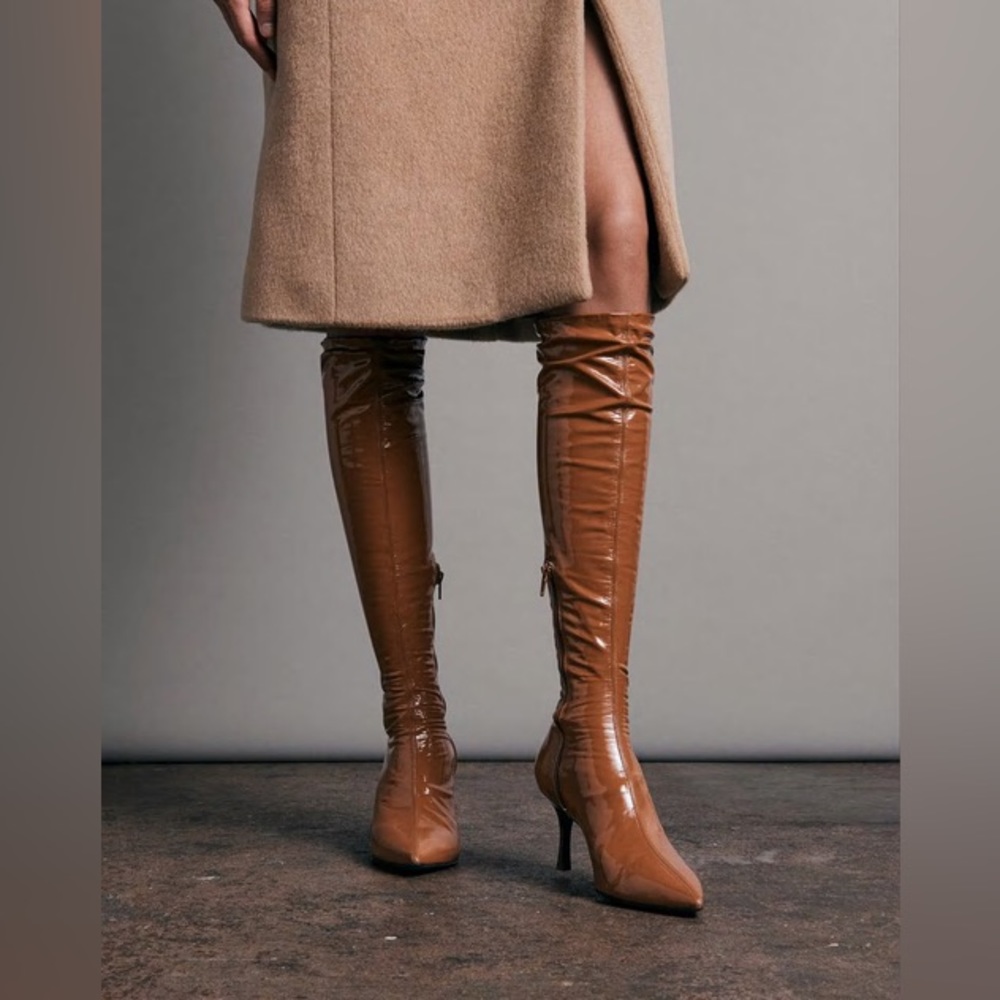New rag & bone Brea Tall Boot in Patent Textile